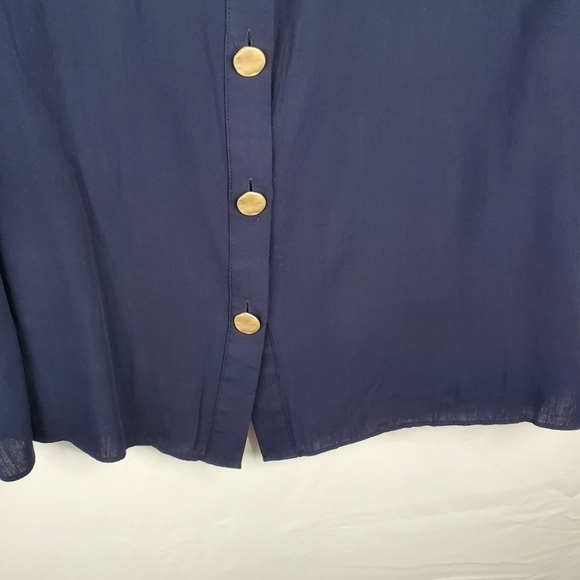 City Chic Long Sleeve Tunic Size XL/22 Button Front Blouse with Pockets Viscose - Picture 4 of 14